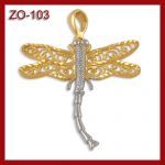 Złota zawieszka - ważka ZO-103