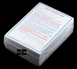 Karty gwarancyjne do zegarków - 500szt